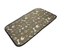 KOMBIUDA Anti-leak Non-slip Pet Feeding Mat for Dogs and Cats Thick Heat-resistant Floor Protector Easy to Clean Cat Bowl Mat Keeps Floors Clean and Food in Place