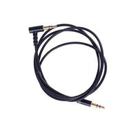 KOMBIUDA Aux Extension Cable 1m Male to Male 3.5mm with Mic Black Copper and Pvc Material Stereo Audio Phone Extension Cable for Car Audio Suitable for Mp3 Player and Speaker
