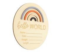 KOMBIUDA Baby Cards Wooden Growth Discs Newborn Announcement Sign Birth Announcement for Twins Baby Shower Decor