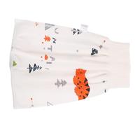 KOMBIUDA Baby Cotton Diaper Skirt with High Waist, Breathable TPU Layer and Concealed Buckle, Reusable Cover for Babies, Prevents Wetting Quilts, White Random Style