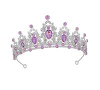 KOMBIUDA Baroque Crown Tiara Wedding Brides Accessory Crystal Rhinestone Princess Bride Quinceanera Prom Girls Headpiece