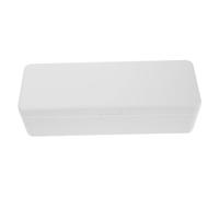 KOMBIUDA Battery Container Organizer Stylish Desktop Storage Box for Cables Chargers Camera Accessories Durable Minimalist Design for Home Travel Neat Desk Organization White