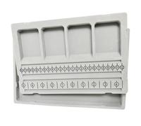 KOMBIUDA Bead Design Board for Jewelry Making Plastic Bracelet Measurement Tray with Bead Organizing Grooves DIY Necklace and Bracelet Crafting Tool and Design Planning