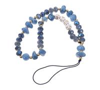 KOMBIUDA Beaded Mobile Phone Lanyard for Women Stylish Anti-Lost Chain Crystal Stones Sturdy Key Holder Strap for Cell Phones Chic Hanging Rope Colorful Design