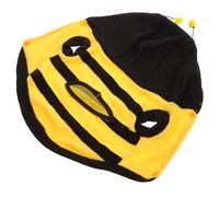 KOMBIUDA Bee Cosplay Pet Costume for Dogs and Cats Yellow Black Four-leg One-piece Outfit for Comfortable Dress-up for Halloween and Outdoor Activities