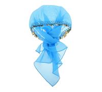 KOMBIUDA Belly Dancer Coin Headpiece: Tribal Belly Dance Headscarf with Coins - Ethnic Dancer Costume Accessory for Women Girls Dancing or Performance