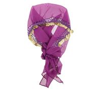 KOMBIUDA Belly Dancer Coin Headpiece: Tribal Belly Dance Headscarf with Coins - Ethnic Dancer Costume Accessory for Women Girls Dancing and Performance