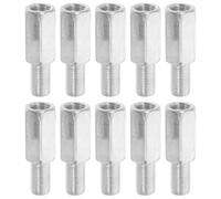 KOMBIUDA Bike Training Wheel Extension Bolt 10pcs Metal Silver Axle Extender with Extended Thread Design for Easy Installation