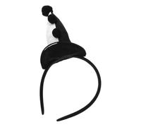 KOMBIUDA Black White Clown Hairband Carnival Headpiece Comfortable Cosplay Costume Headbands for Halloween Parties Festival Accessories with Playful Top Hat Design Versatile and Joyful