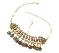 KOMBIUDA Bohemian Multipurpose Chain Headband Necklace Lightweight Statement Jewelry for Women Egyptian Style Accessories for Weddings Birthdays Proms