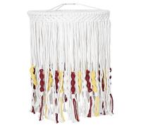 KOMBIUDA Boho Lampshade: Cotton Rope Lamp Shade Bulb Guard for Outdoor Kitchen Island Restaurant - 17" Ceiling Fan Light Covers with Tassel for New Year Party
