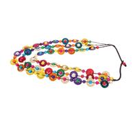 KOMBIUDA Boho Wooden Choker Necklace Natural Coconut Shell Beads Long Beaded Jewelry for Beach Vacation Women Vintage Ethnic Style