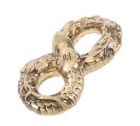 KOMBIUDA Brass Snake Figurine Compact Miniature Finger Exercise Desktop Ornament Office Home Decor and Hand Strength Training