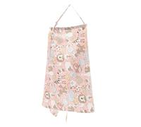 KOMBIUDA Breastfeeding Nursing Cover for Baby with Adjustable Shoulder Strap, Breathable Cotton Double Layer Design, Multi-Functional Nursing Apron for Maternity and Outdoors Use in Pink
