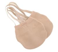 KOMBIUDA Breathable Half Sole Dance Shoes Foot Covers for Women Comfortable Forefoot Protectors with Wrap-Around Design Elastic Straps Suitable for Ballet Modern Dance Yoga Fitness Indoor Beige
