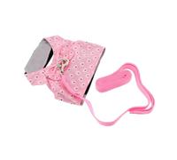 KOMBIUDA Breathable Rabbit Vest Harness with Leash for Outdoor Walking Lightweight Small Pet Bow Harness for Bunny Hamster Guinea Pig Soft Comfortable Design