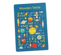 KOMBIUDA Brightly Colored Wooden Planet Puzzle Safe Educational for Enhances Color Recognition Motor Skills and Imagination Birthday for Early Learning