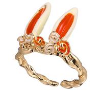KOMBIUDA Bunny Ear Open Ring for Women Cute Animal Finger Jewelry for Costume Parties Cosplay Halloween Clubwear gift for for for for for for for Couples and Friends
