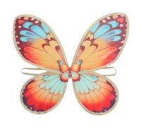 KOMBIUDA Butterfly Fairy Wings Costume for - Digital Print Orange Strap Butterfly Wing Prop - Dress Up Accessory for School Cosplay Birthday Party