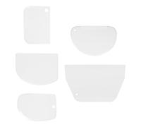 KOMBIUDA Cake Decorating Tool Plastic Dough Scraper 5pcs for Baking Equipment for Cakes and Kitchen Use