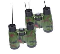 KOMBIUDA Camouflage Boys and Girls Binoculars Toy 2pcs Set Detachable Compact Design and Compass for Outdoor Exploration Children's Educational Plaything