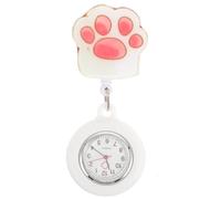 KOMBIUDA Cartoon Nurse Electronic Chest Watch with Telescopic Retractable Design Pocket Fob Watch for Women Medical Professionals and Nursing Students Read Digital Display