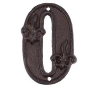 KOMBIUDA Cast Iron Door Address Number Retro Metal House Sign Plaque with Matching Screws Included for Indoor Outdoor Use DIY Decorative Number