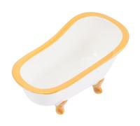 KOMBIUDA Ceramic Hamster Toilet Sand Bath Box Small Pet Bathtub Hideout for Guinea Pig and Chinchilla Cute Home Bathroom Accessory