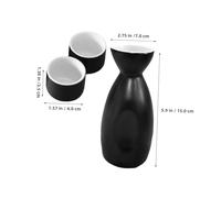 KOMBIUDA Ceramic Porcelain Sake Set Traditional Japanese Decanter and Hot Saki Cups with Insulation for Rice Wine Serving and Sharing Hand-painted Pottery Drinkware Kit for Festive Dining