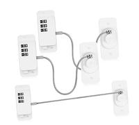 KOMBIUDA Childproof Window Locks and Cabinet Safety Locks for Toddlers Abs Material with No Trace Adhesive 3pcs White Window Safety Stoppers and with Instruction Manual for