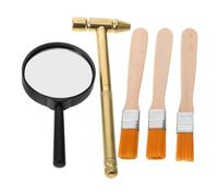 KOMBIUDA Children’s Archaeological Excavation Tool Set with Small Hammer, Magnifier, and Brushes for Kids Educational Digging Play, Interactive Rock Hammer Geology Toys for Boys and Girls