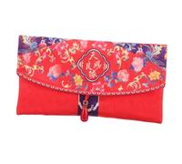 KOMBIUDA Chinese Style Wedding Red Envelopes Large Cloth Money Packet for Wedding Guests Durable Red Packet Bag for Cash Gifts Festive Chinese Year Party Favor