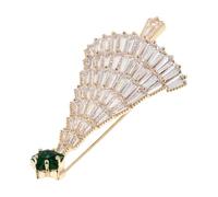 KOMBIUDA Christmas Tree Brooch for Women, Gold Xmas Breastpin Adorn, Delicate Autumn Winter Sweater Coat Accessory