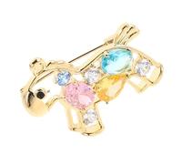 KOMBIUDA Colorful Crystal Horse Brooch Lapel Pin Lightweight Mini Animal Jewelry Accessory for Women Elegant Cartoon Style gift for for for for for for