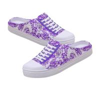 KOMBIUDA Comfortable Women Hollowed-out Beach Slippers Non-slip Lightweight Supple-soled Sandals for Pool Garden and Beach Wear Stylish Purple Design