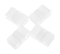 KOMBIUDA Connector Dual-Tube Broom-to-Dustpan Broom 4pcs Clips Dustpan Plastic White Accessory with Pipe Clamp Secure Practical Cleaning for and Versatile Compatibility for Household