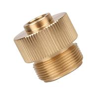 KOMBIUDA Copper Propane Gas Tank Adapter Outdoor Camping Stove Conversion Head Safety Cut-Off and Male Thread