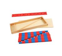 KOMBIUDA Counting Sticks Educational Montessori Red Blue Number Sticks for Math Learning Safe Design Bright Colors for Preschoolers Enhance Counting Skills