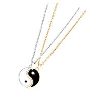 KOMBIUDA Couple Necklaces Stainless Steel Love Necklaces for Couples for Romantic Relationships Unique for Lovers