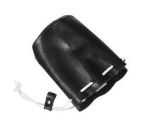 KOMBIUDA Creative Black Drawstring Coin Purse for Women Small Mini Change Holder with Secure Closure Compact Wallet for Coins Lipstick Keys Practical Gift for Family and Friends