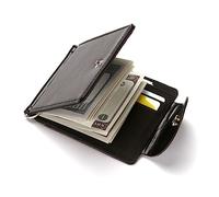 KOMBIUDA Creative Card Holder Men's Wallet Small Practical Design for Every Day Use for Travel Business Includes Coin Purse and Driver's License Slot