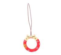 KOMBIUDA Creative Cartoon Phone Lanyard with Durable Ring Hanging Pendant Lightweight Lost Phone Strap for Travel Sports Camping Cute Red Lucky Cat Design Decor for Men and Women