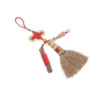 KOMBIUDA Crib Mini Broom Pendant Bedside Hanging Decor Feng Shui Coins Knot Lucky Charm Newborn Decorations