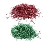 KOMBIUDA Crinkle Cut Metallic Paper Shred Filler for gift for for for for for for Boxes and Baskets Red and Green Glitter Tissue for Christmas Packaging Crafts Versatile Shredded Grass Paper for Party