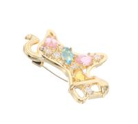 KOMBIUDA Cubic Zirconia Horse Brooch Pin Lightweight Equestrian Jewelry for Women Versatile Lapel Pin with Vibrant Stones Bridal Dress Accessory and Jacket Decoration