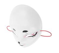 KOMBIUDA Cute Blank Plastic Mask for Lightweight Halloween Costume Party Mask DIY White for Mardi Gras Carnival and Birthday Decor Adorable Cartoon Design