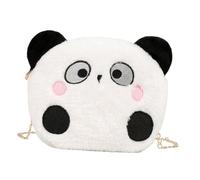 KOMBIUDA Cute Plush Cartoon Panda Shoulder Bag for Women Lightweight Crossbody Messenger Bag with Multiple Carrying Styles Leisure Chic Satchel for Travel Party Shopping and Everyday Use