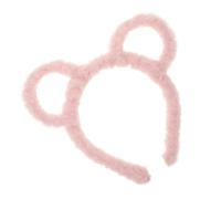 KOMBIUDA Cute Plush Rabbit Ear Headband for Teens Soft Bear Inspired Hair Hoop for Makeup Face Washing Cosplay and Party Accessories Pink Cartoon Style