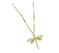 KOMBIUDA Dainty Dragonfly Pendant Necklace for Women Lightweight Titanium Steel Jewelry Skin-friendly Charming Accessory for Gift for Family and Friends Special Festivals