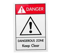 KOMBIUDA Dangerous Zone Warning Sign Machinery Safety Caution Sticker Clear Printed Safety Mark for Industrial Use